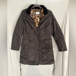 Laundry By Shelli Segal 2 Piece Coat with Leopard Lining Size PM (Petite Medium)